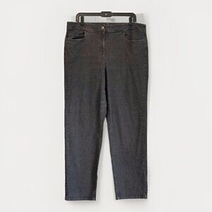 Eileen Fisher Straight Leg Denim Pants Women’s 1X Charcoal Gray (37x29.5)
